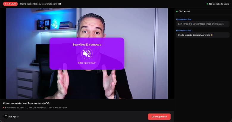 Sala ao vivo